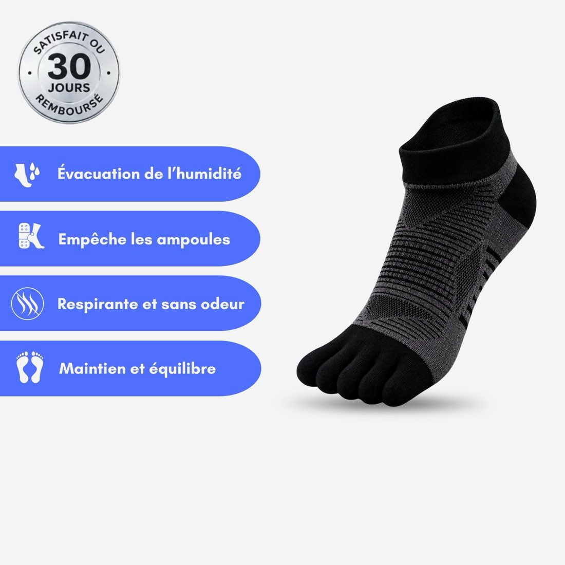 Chaussettes à orteils séparés